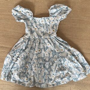 Alice & Ames Floral Blue and White Kids Dress